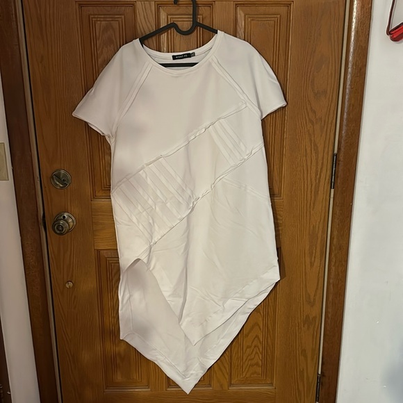 MDNT:45 Asymmetric White T-Shirt Dress in XL/Size 10 - Picture 2 of 6